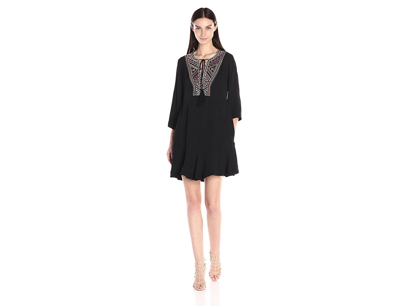 Twelfth Street by Cynthia Vincent Bell Sleeve Embroidered Dress