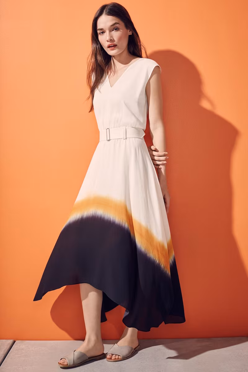 A.L.C. Deloro Dip Dye Silk Midi Dress