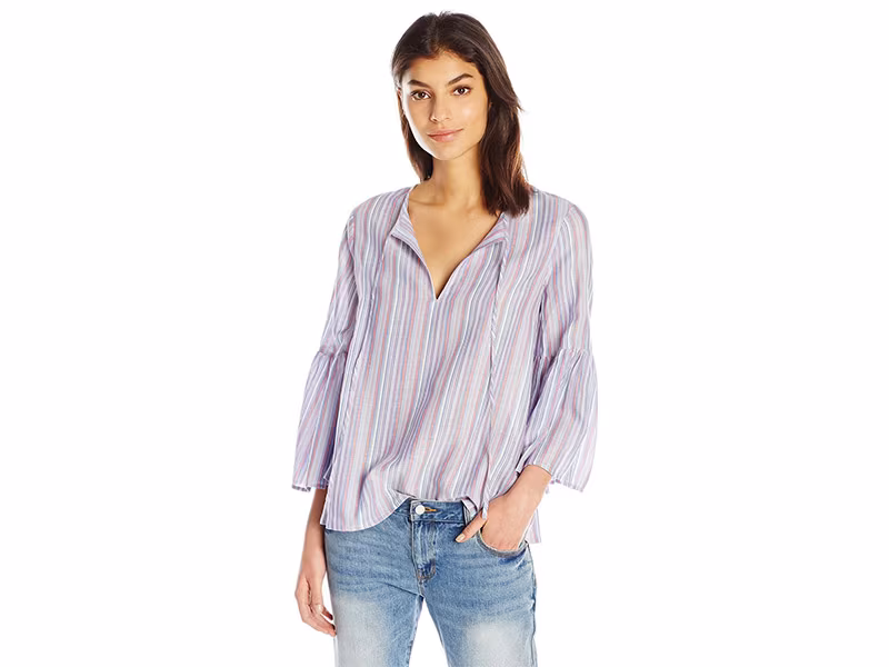 BCBGMAXAZRIA Serene Flared Sleeve Top