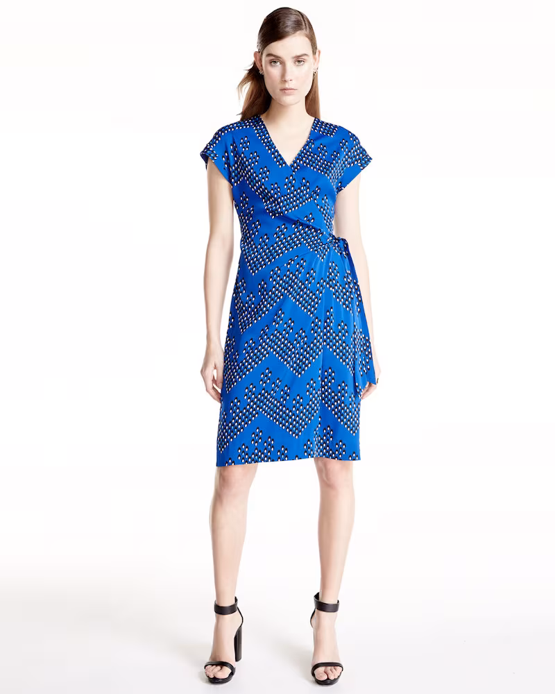 Diane von Furstenberg Sascha Dot-Print Wrap Dress