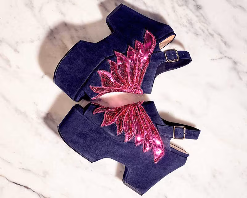 Dries Van Noten Embellished Platform Sandals