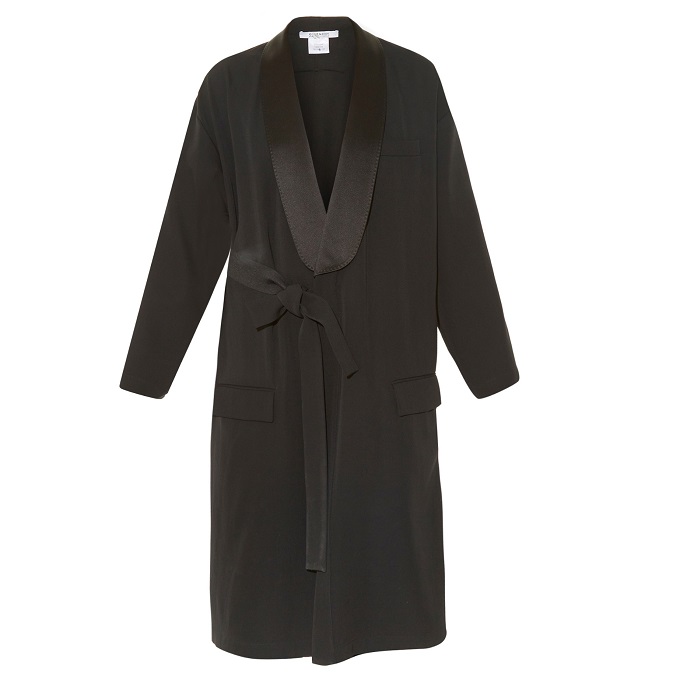Givenchy Satin-lapel cady coat