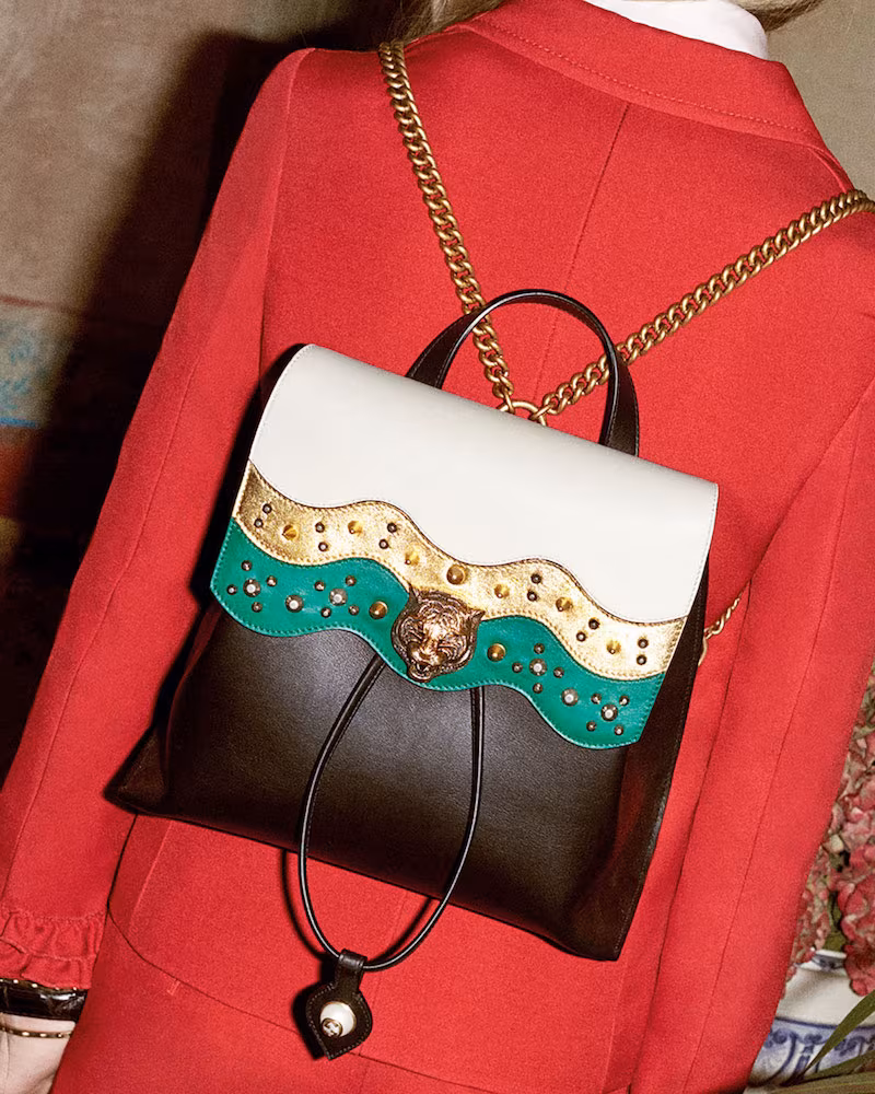 Gucci Malin Medium Studded Leather Backpack