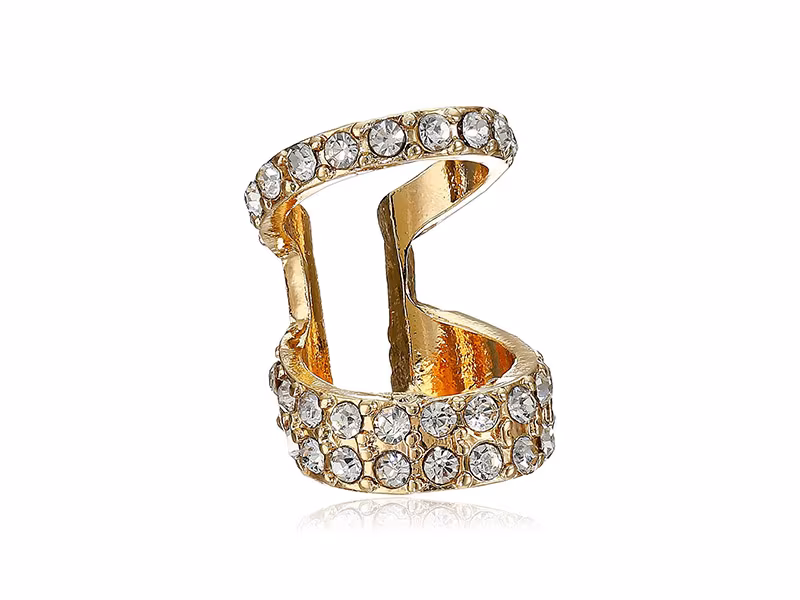 Jules Smith Cut Out Pave Ear Cuffs
