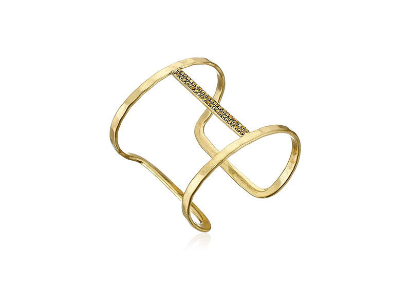 Lucky Brand Gold Pave Bar Cuff Bracelet