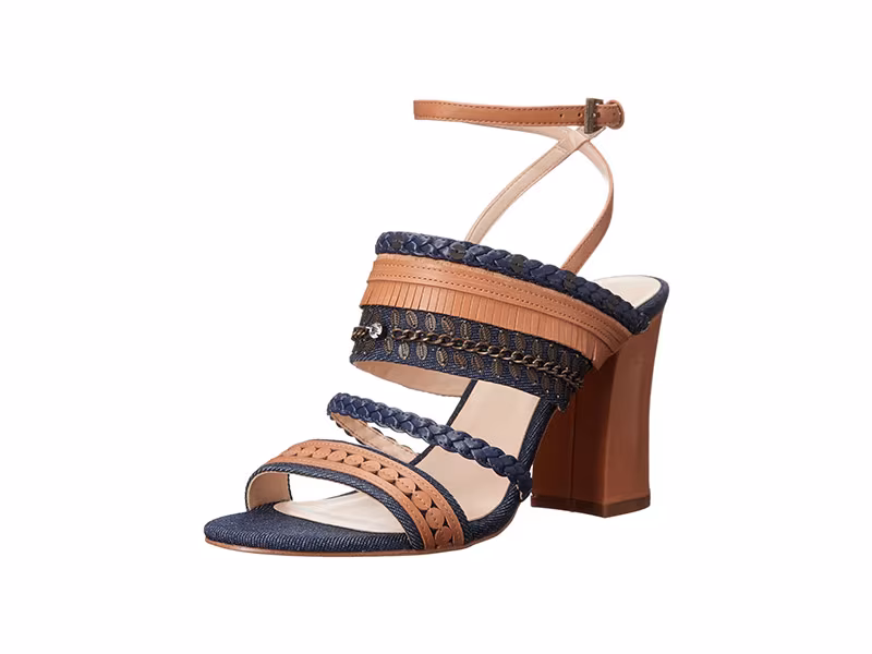 Nine West Baebee Denim Heeled Sandal