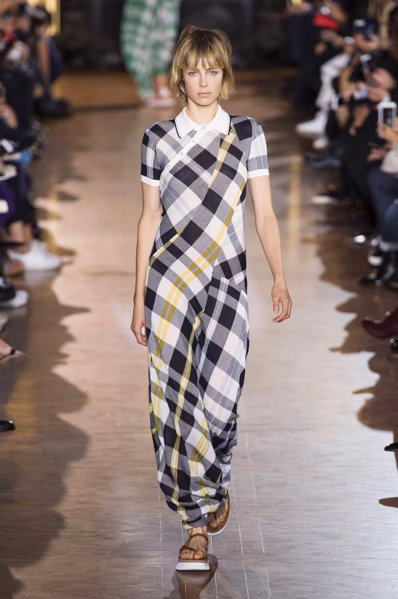 Stella McCartney Check cotton-knit skirt