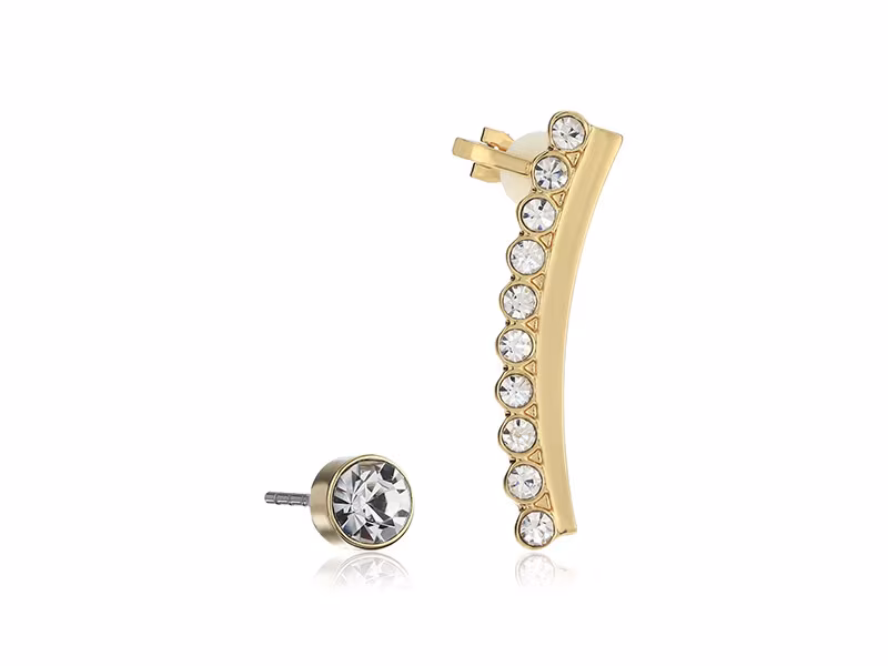 T Tahari Essentials Crystal Stud Crawler Ear Cuffs