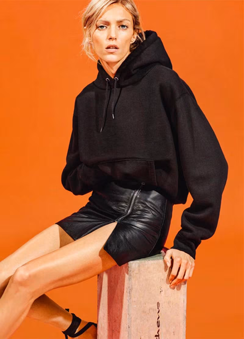 Anja Rubik x IRO Onassis Cotton-jersey Hooded Top