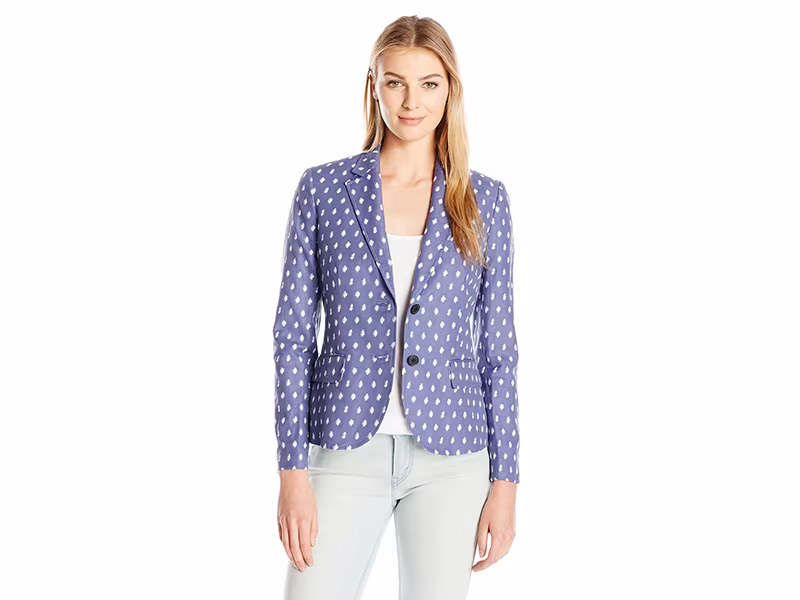 Anne Klein Clipped Jacquard Jacket