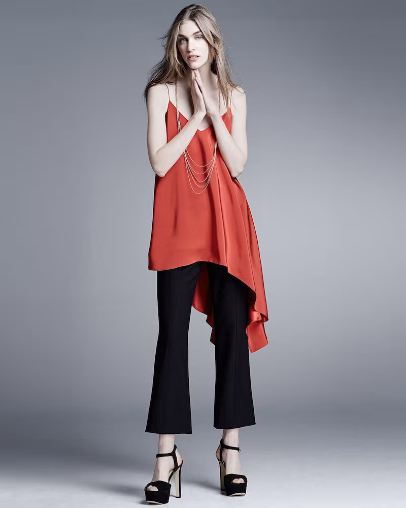 Cinq à Sept Onyx Flare-Leg Cropped Pants