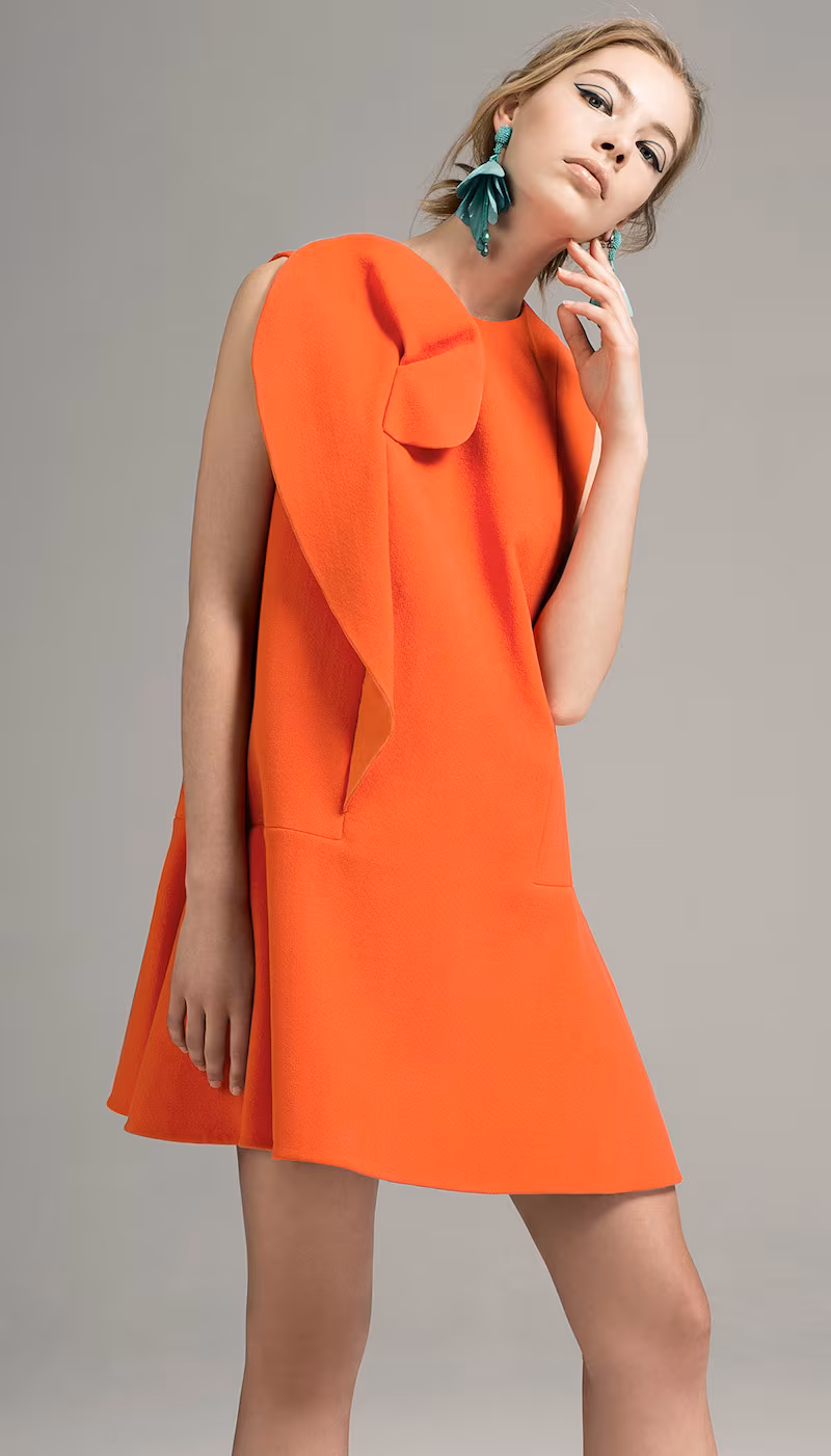 Delpozo Ruffle Detail Mini Dress