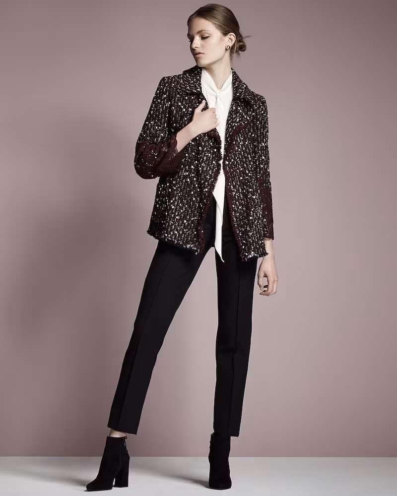Escada Tusko Straight-Leg Ankle Pants