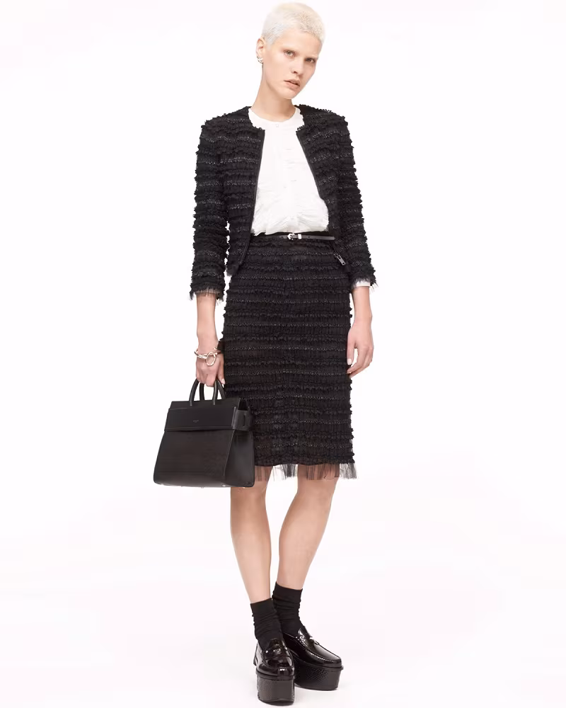 Givenchy Micro-Ruffle Embroidered Jacket