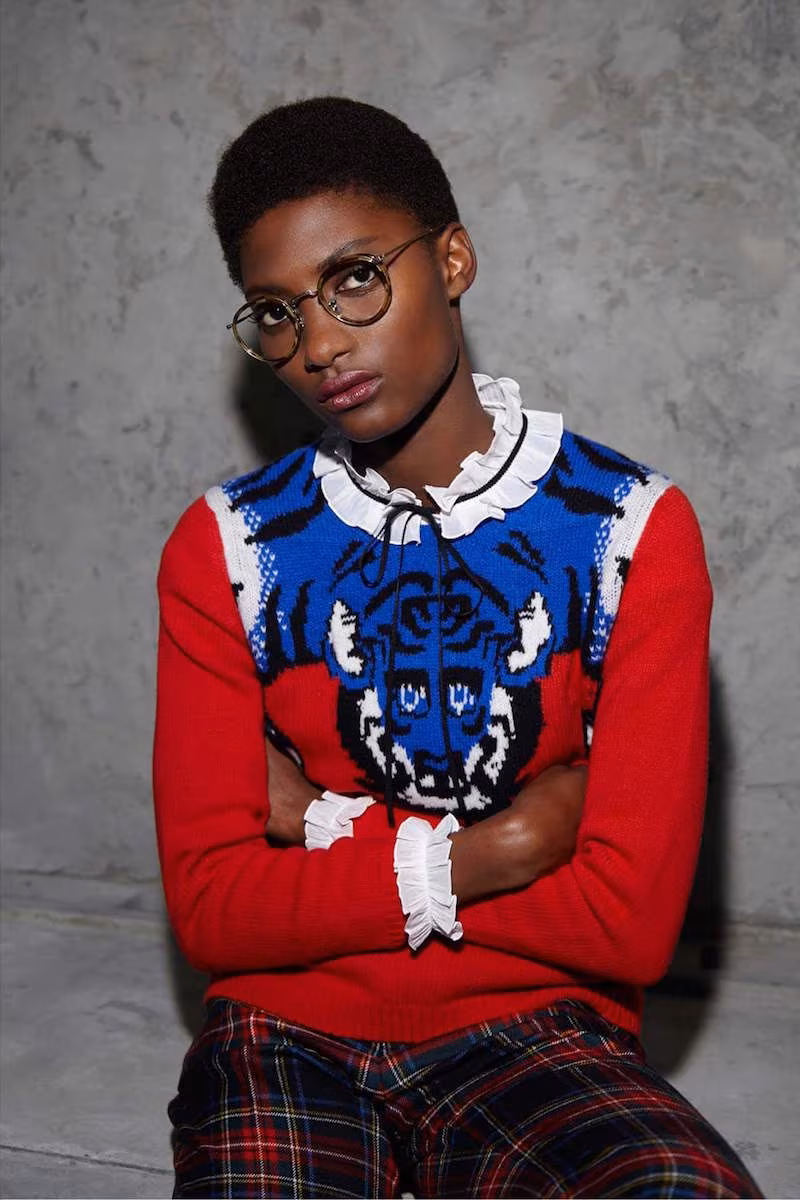 Gucci Tiger Knit Crew Neck Sweater