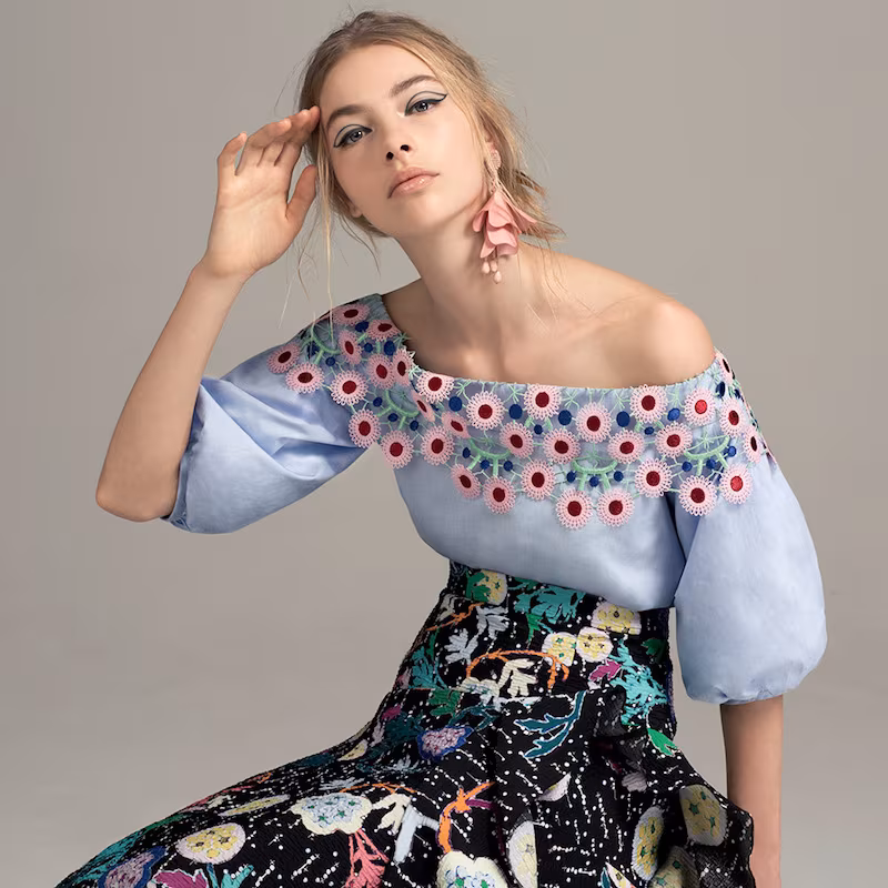 Peter Pilotto Pallas Cotton Lace Blouse