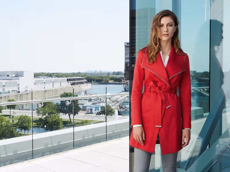 SOIA & KYO KAELLA Wrap Coat with Large Collar