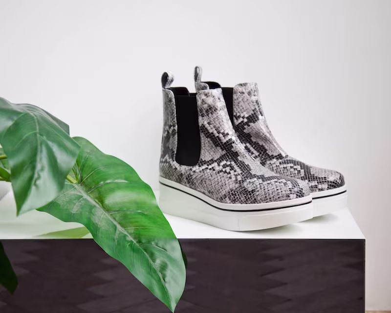 Stella McCartney Binx Snake Print Platform Boots