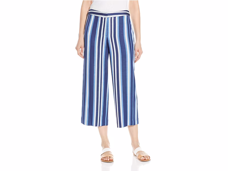 Vince Camuto Indigo Multi Stripe Culottes