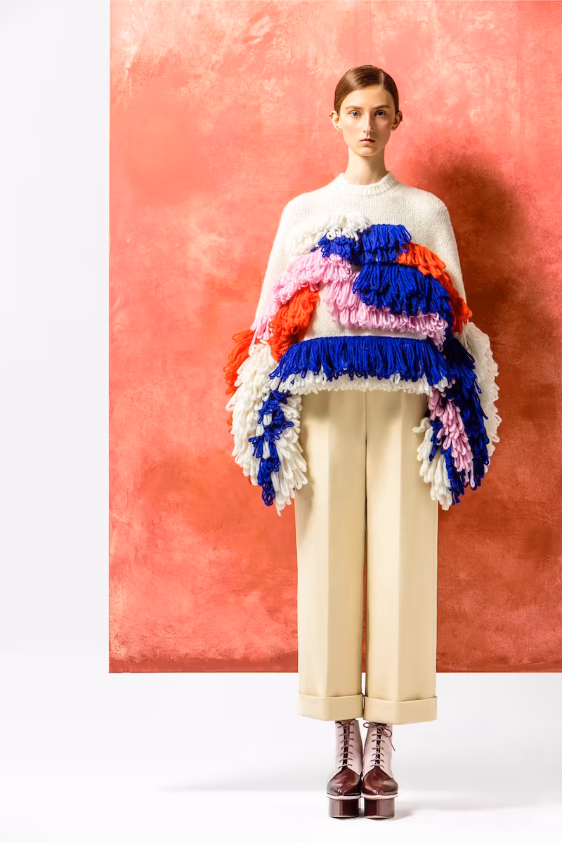 Delpozo Fringed Alpaca-blend Chunky-knit Sweater