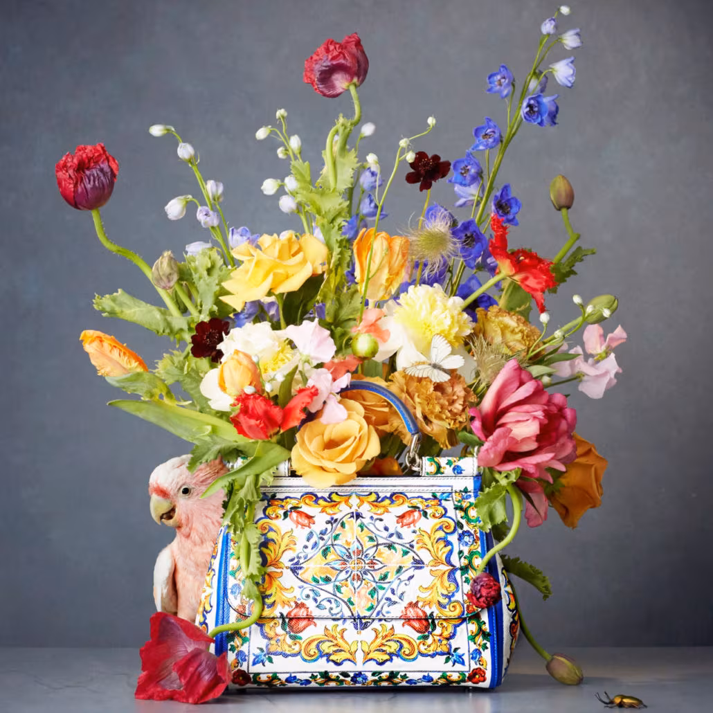 Dolce & Gabbana Sicily Printed Leather Tote