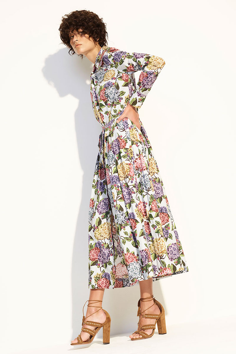 Emilia Wickstead Dolly Hydrangea-print Midi Dress