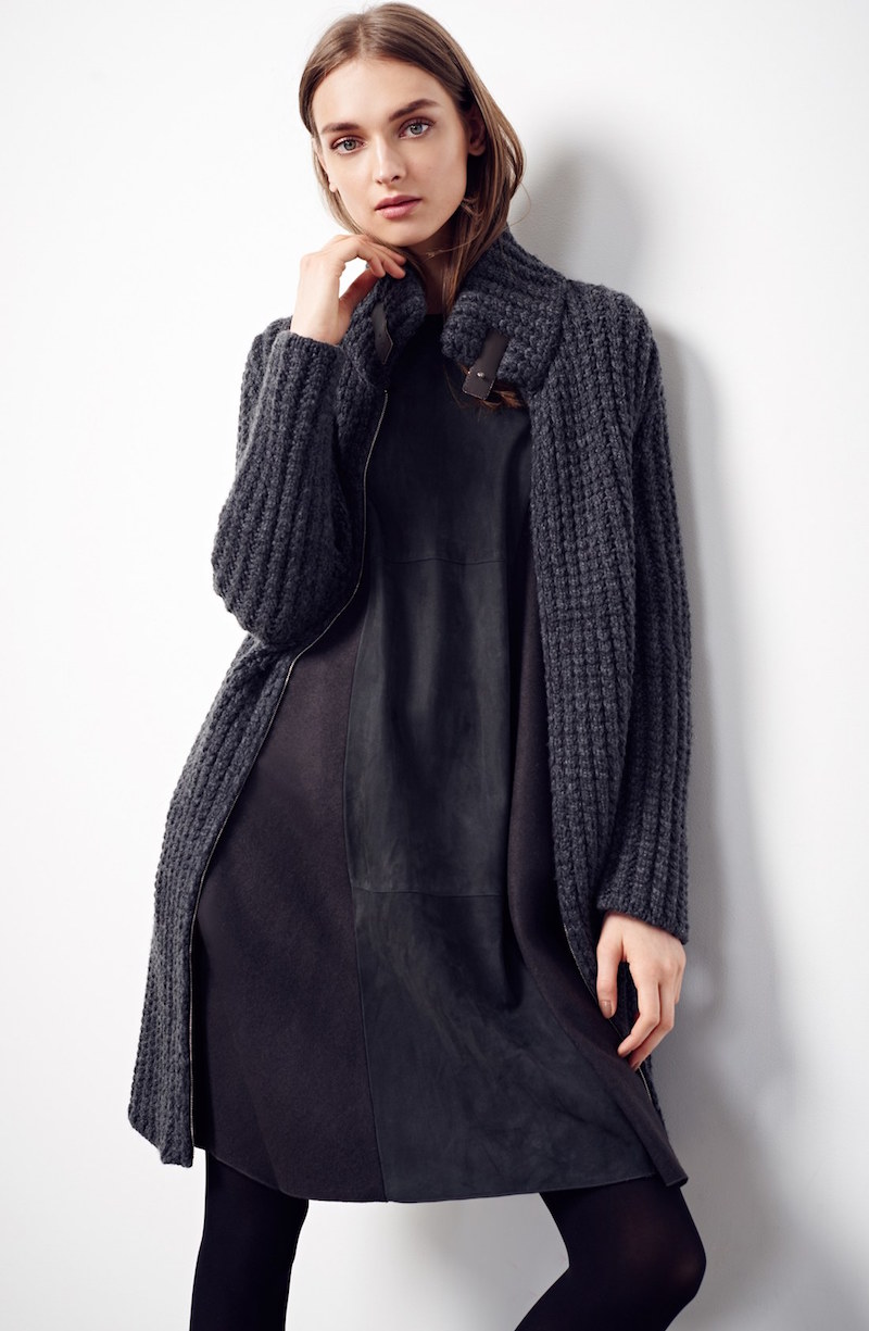 Fabiana Filippi Gauge Knit Cashmere Sweater Jacket