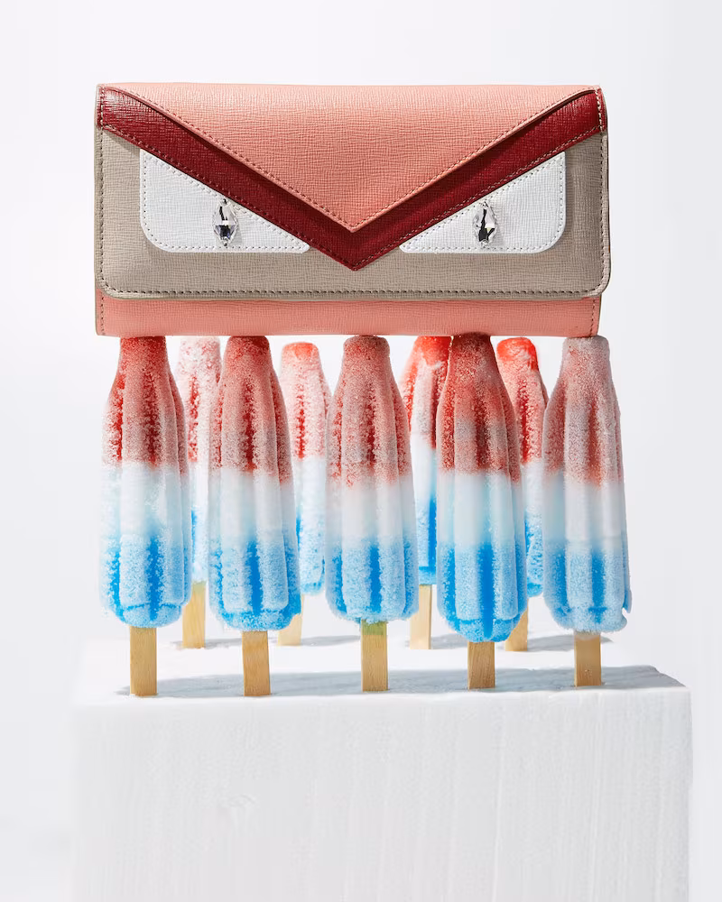 Fendi Monster Leather Wallet-On-Chain