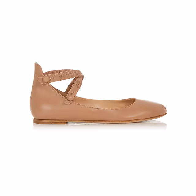 Gianvito Rossi Crossover-strap Leather Flats
