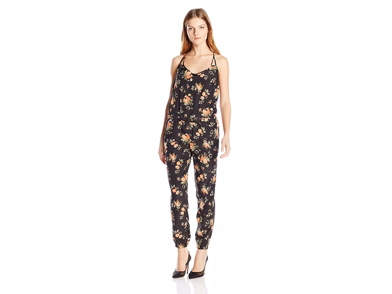 Jack by BB Dakota Linette Rose Revival Printed Crepon Jumpsuit