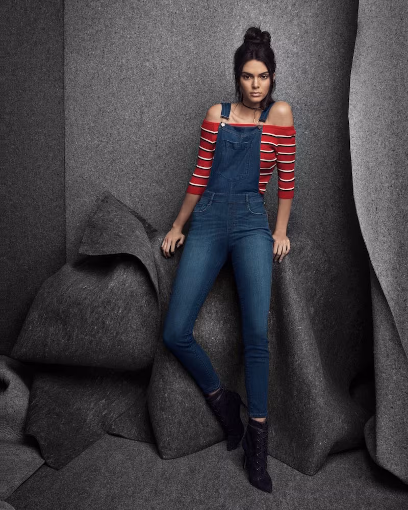 Kendall & Kylie Jessica Wash Skinny Overalls