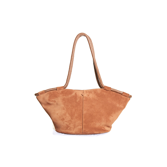 The Row Market Braided-handle Suede Tote