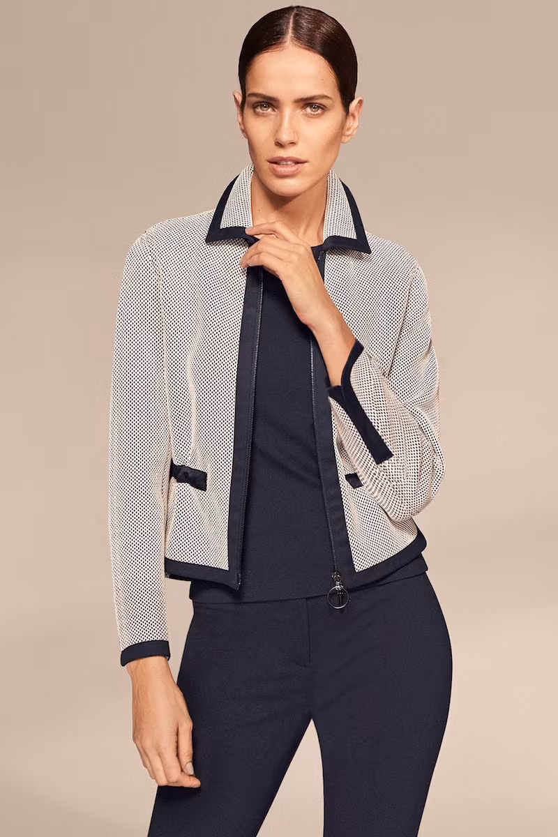 Akris punto Zip Front Mesh Jacket