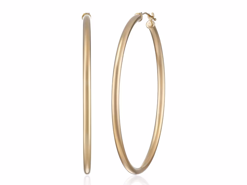 Amazon Collection 10k Gold Hoop Earrings