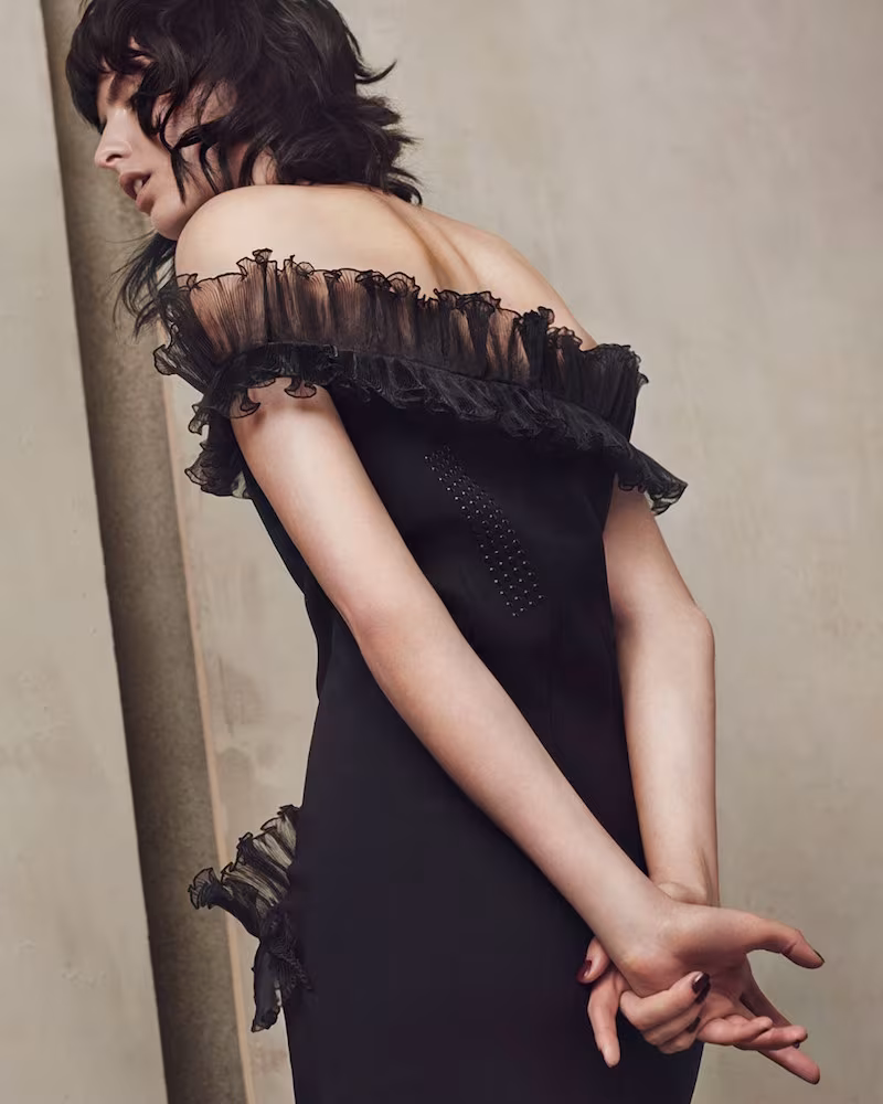 Christopher Kane Off-the-shoulder Ruffled Mini Dress