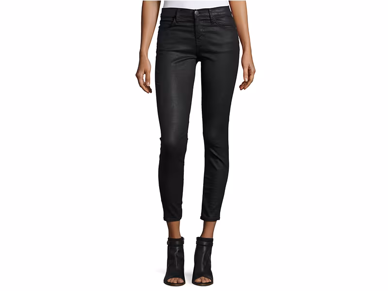 Current/Elliott The Stiletto Coated Cropped Jeans