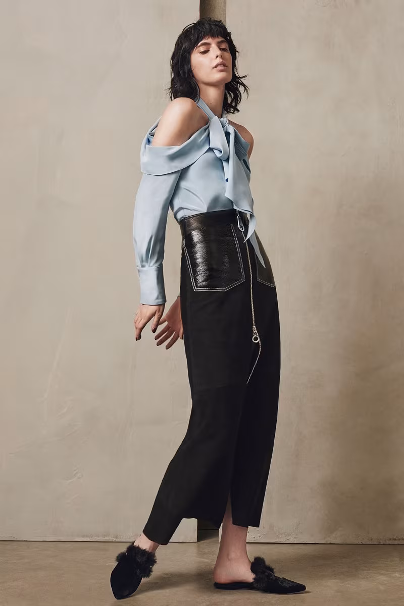 Edun Zip-through Suede Skirt
