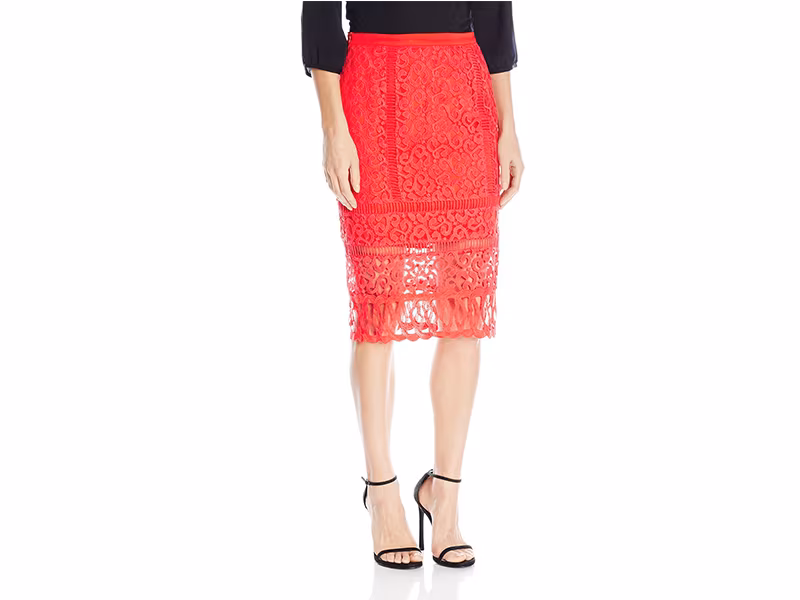 Greylin Melrose Lace Pencil Skirt