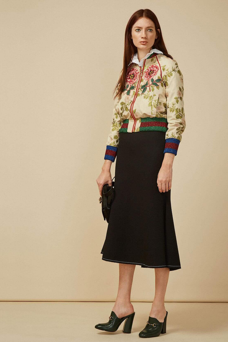 Gucci Floral Embroidered Bomber Jacket
