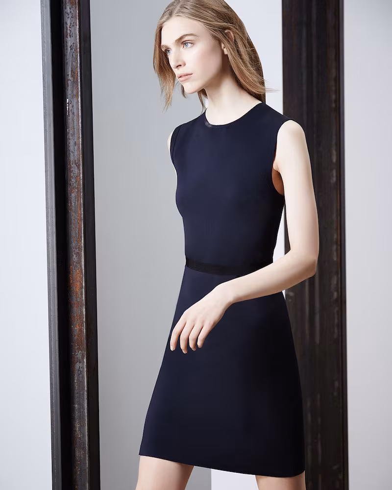 Helmut Lang Sleeveless Scuba Sheath Dress