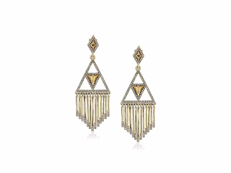 House of Harlow 1960 Golden Hour Fringe Drop Earrings