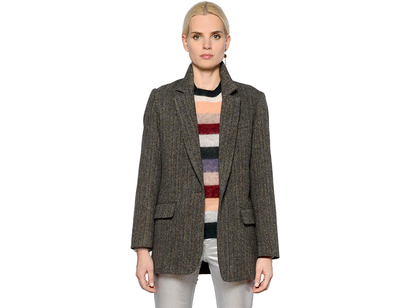 Isabel Marant Étoile Oversized Wool Herringbone Jacket