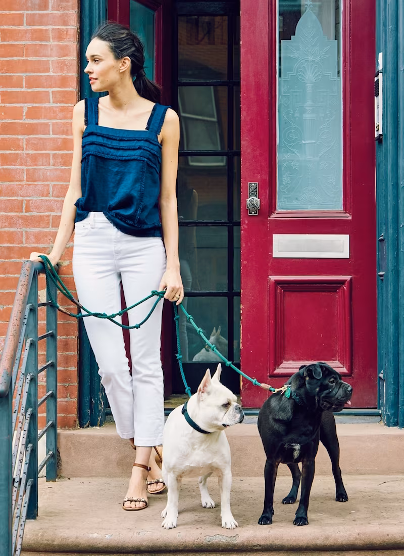 J.Crew Linen Tank Top With Fringe