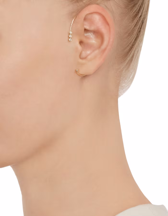 Jennie Kwon Diamond & Gold Ear Cuff