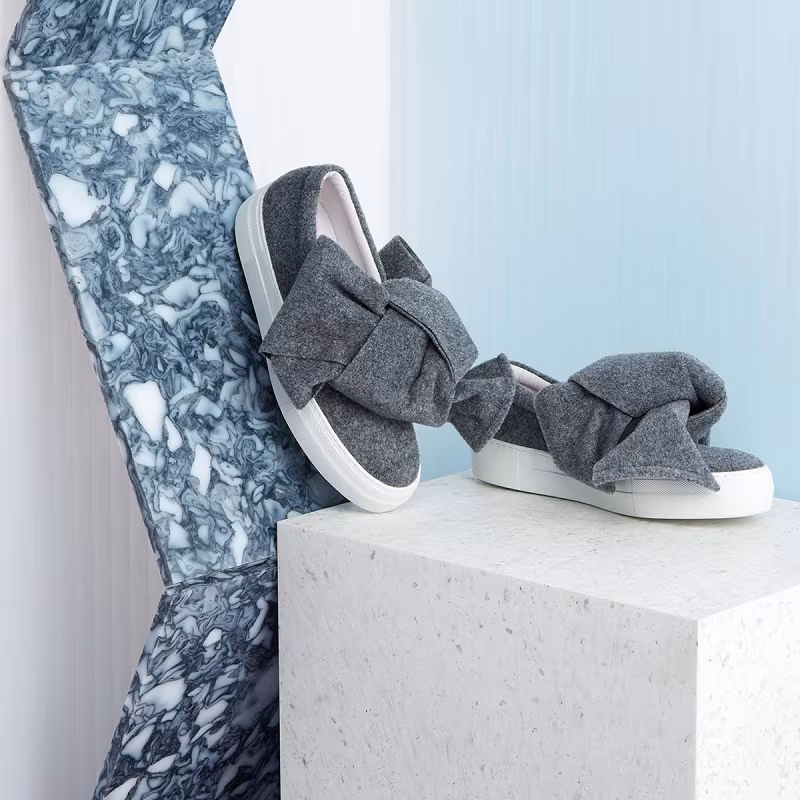 Joshua Sanders Felt bow skate shoes