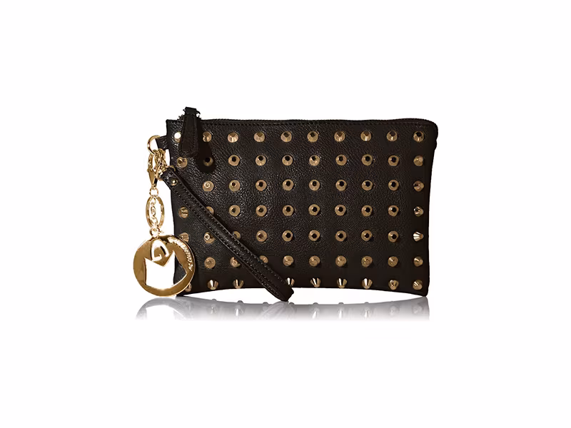 MG Collection Kyrie Gothic Studded Wristlet Mini Purse Handbag