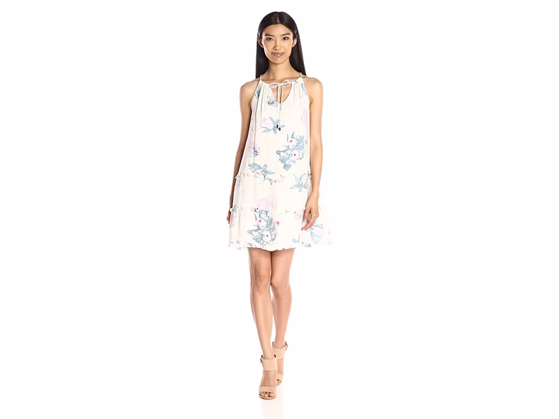 MINKPINK Woratah Floral Print Drop Hem Ruffle Dress