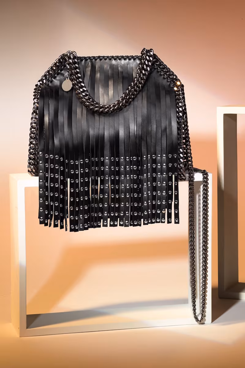 Stella McCartney Falabella Studded Fringe Shoulder Bag