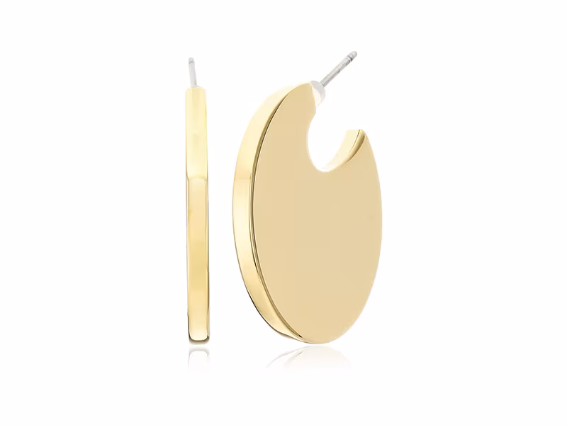 Trina Turk Psychadelica Flat Circle Hoop Earrings