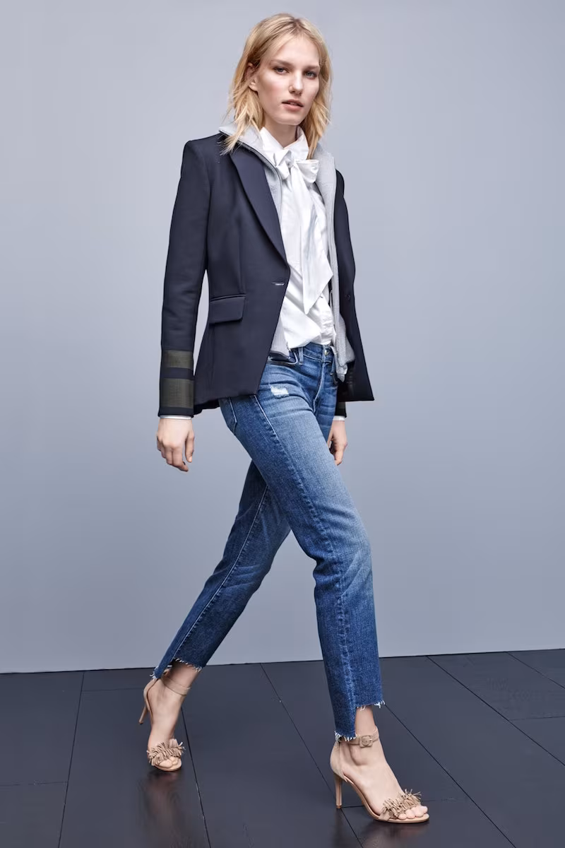 Veronica Beard Cutaway Jacket with Removable Knit Dickey